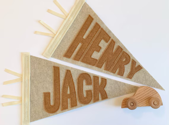 Block Name Pennant (Beige) | Flag Baby Pennant | Wall Decor | Name Sign | Name Banner | Monthly P... | Etsy (US)