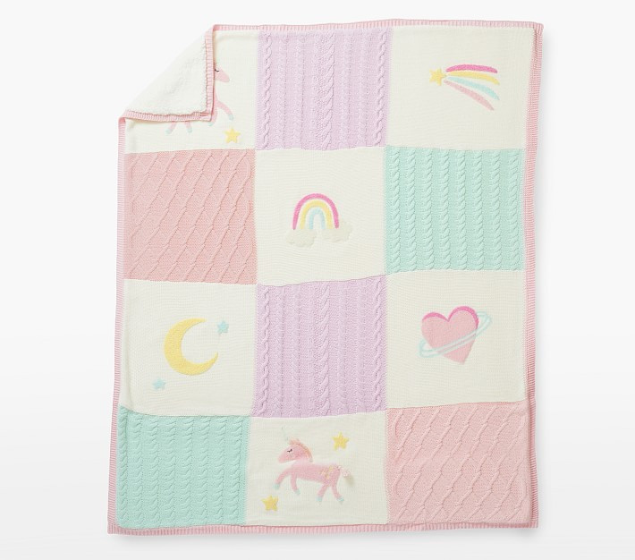 Unicorn Heirloom Throw Blanket | Pottery Barn Kids