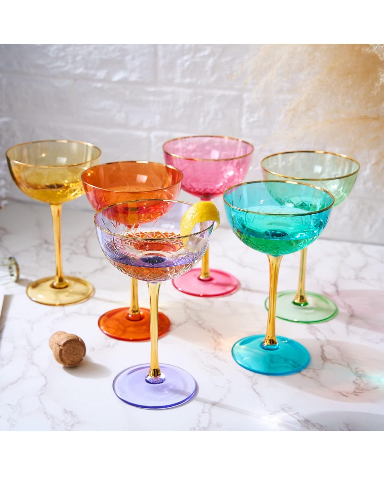 Colorful champagne coupes, champagne glasses, hostess gift, Christmas gifts 

#LTKFindsUnder100 #LTKHome #LTKGiftGuide
