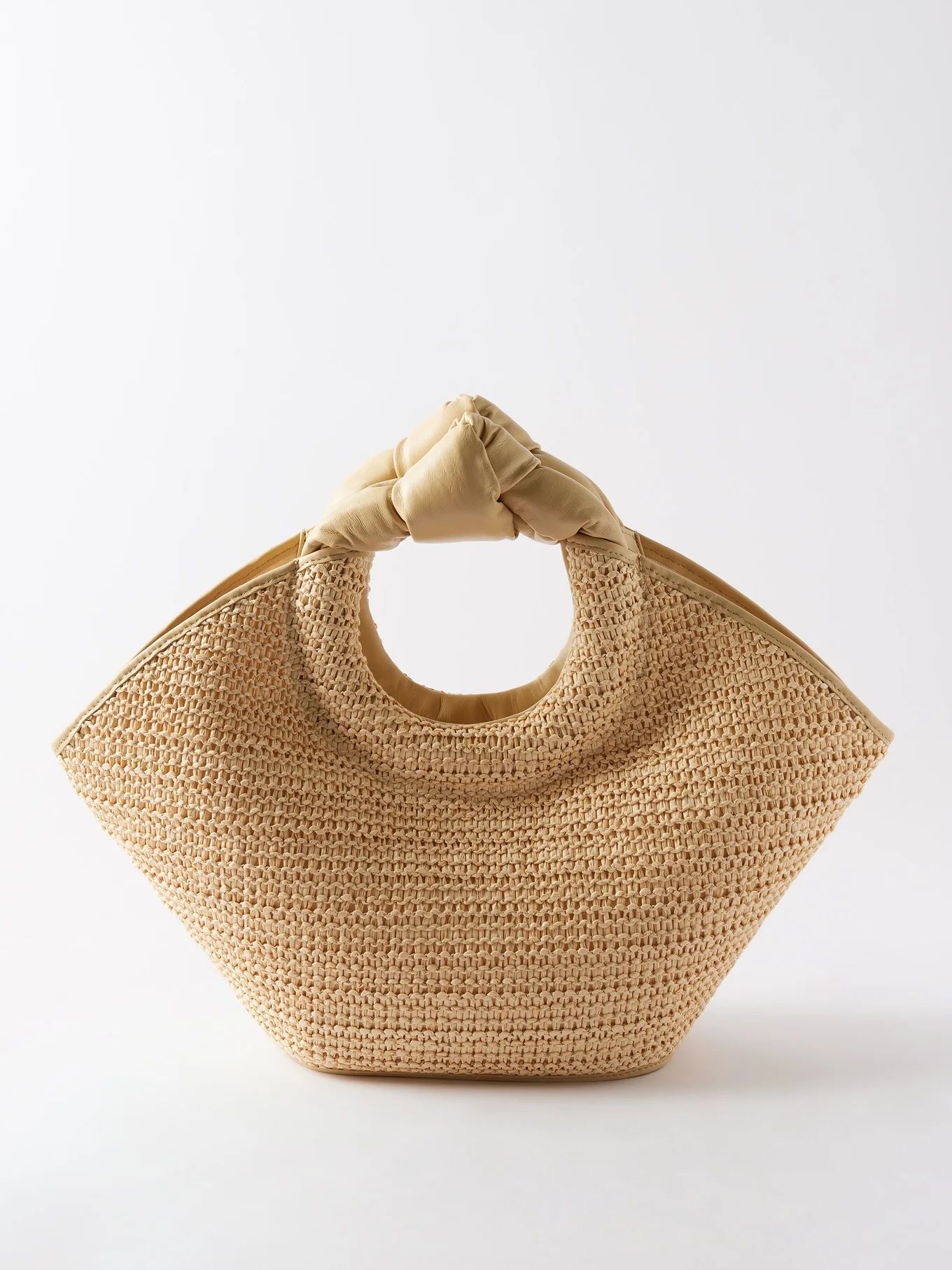 Castell leather and raffia tote bag | Hereu | Matches (US)