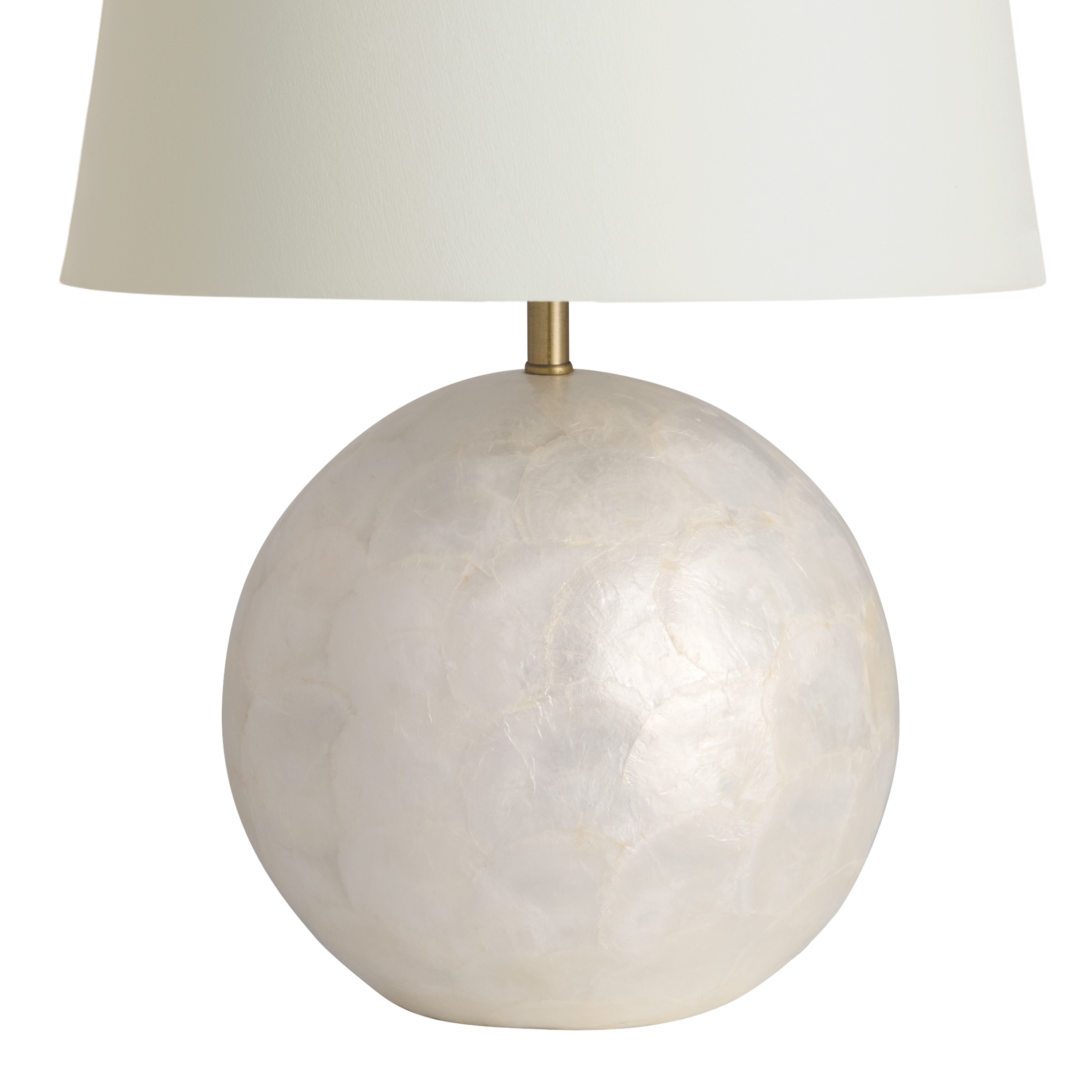 Natural Capiz and Gold Metal Globe Table Lamp Base | World Market