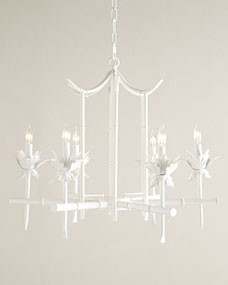 Bamboo-Motif 6-Light Chandelier | Horchow