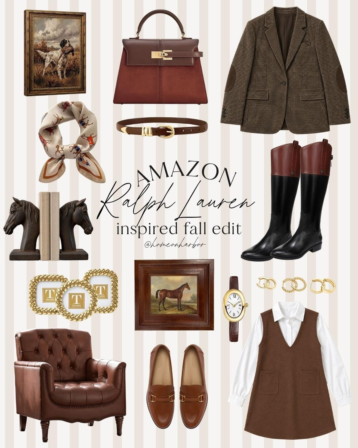 Fall style inspo - plaid coat, loafers, leather accessories and more! | Amazon (US)
