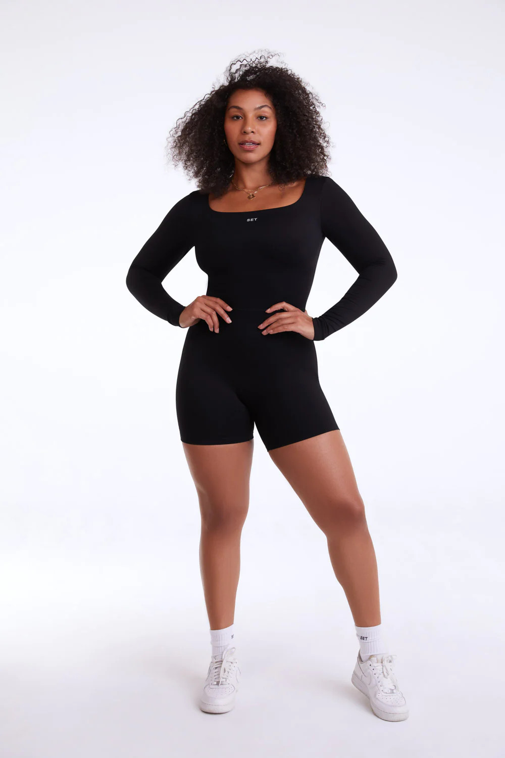 SPORTBODY™ LONG SLEEVE SHORTYSUIT - ONYX | SET Active
