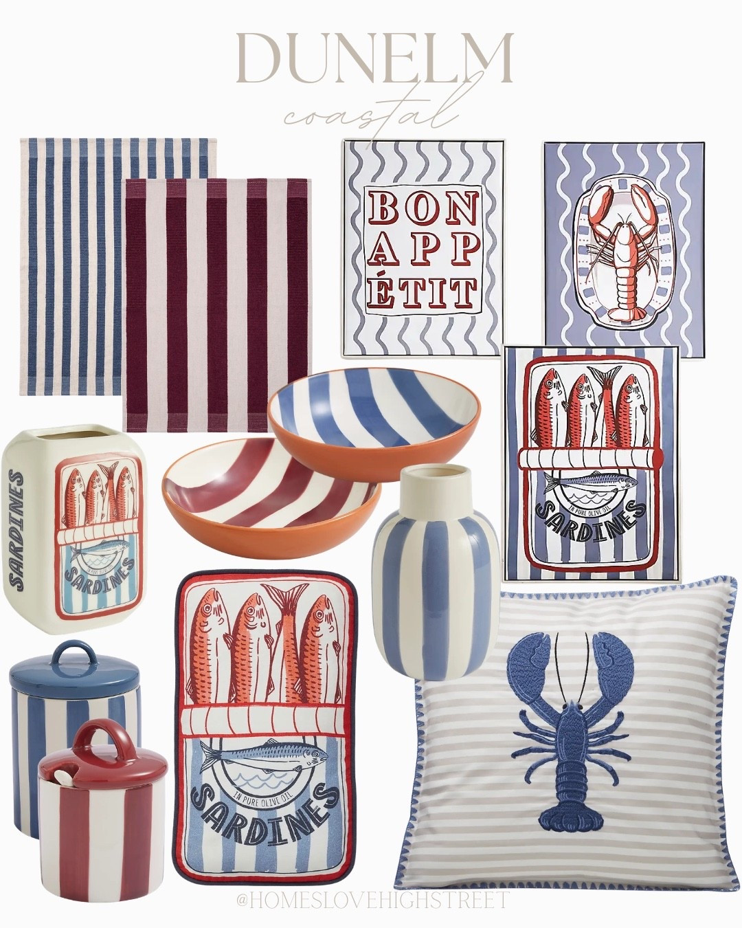 Dunelm understood the assignment with this coastal collection 🦞🌊

Perfect for a summer tablescape or adding a little seaside feel to your home 

#dunelm #coastaldecor #summerhome #tablescapeinspo #homedecorfinds #coastalstyle #interiorinspo #homeinspo #ltkhome #ukhome