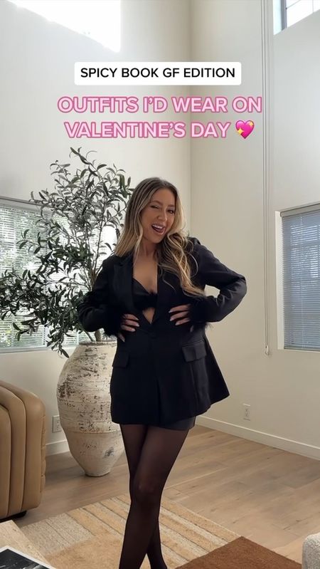Valentine’s Day outfits I’d wear as spicy book girlfriend’s 💐💝💅🏼 

All fits from Windsor!! 

Blazer: L
Feather top: M
Mini skirt: S

Dress: S

Corset top: S
Biker jacket: S
Faux leather pant: S

Satin pant: S
Pink top: S

#LTKunder50 #LTKunder100 #LTKSale