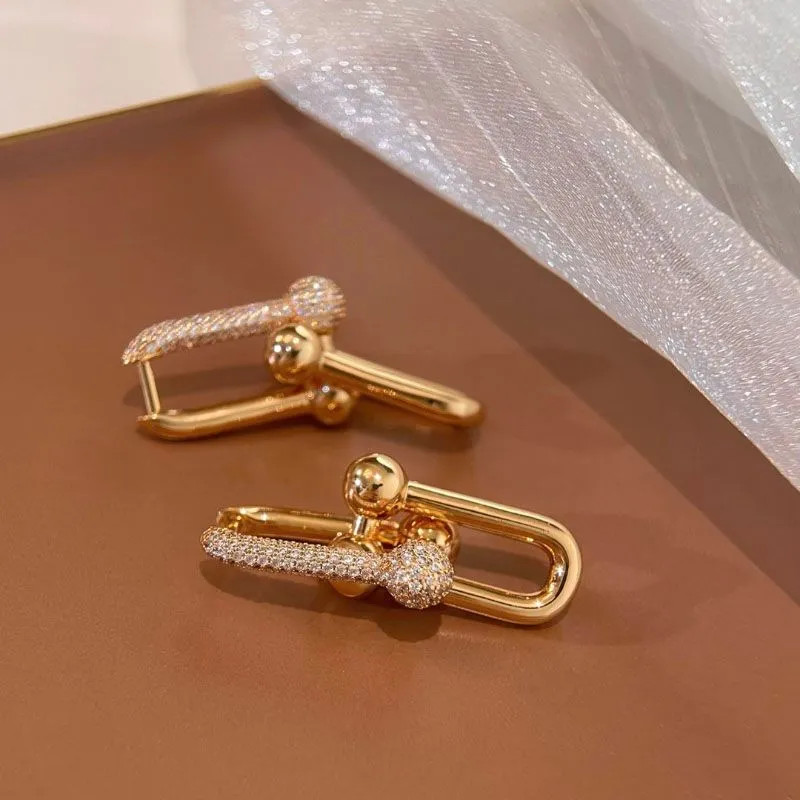 top quality 925 silver hard wear dangle rhinestone earrings for women big size | DHGate