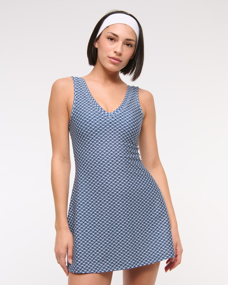 YPB sculptLUX V-Neck Mini Dress | Abercrombie & Fitch (US)