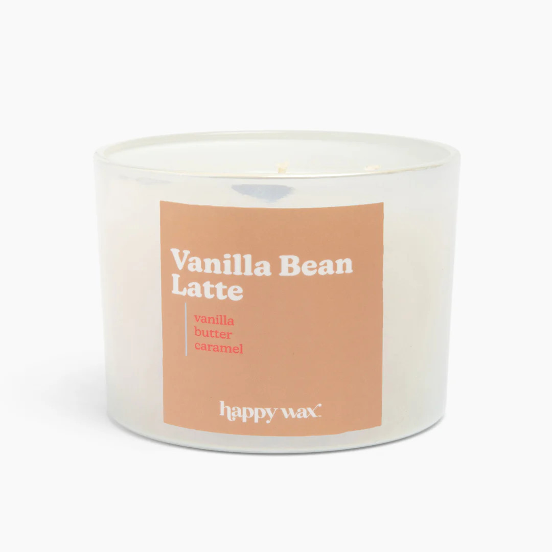 Vanilla Bean Latte Three Wick Candle | Happy Wax