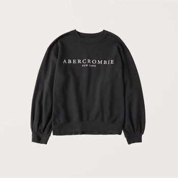 Puff Sleeve Logo Sweatshirt | Abercrombie & Fitch (US)