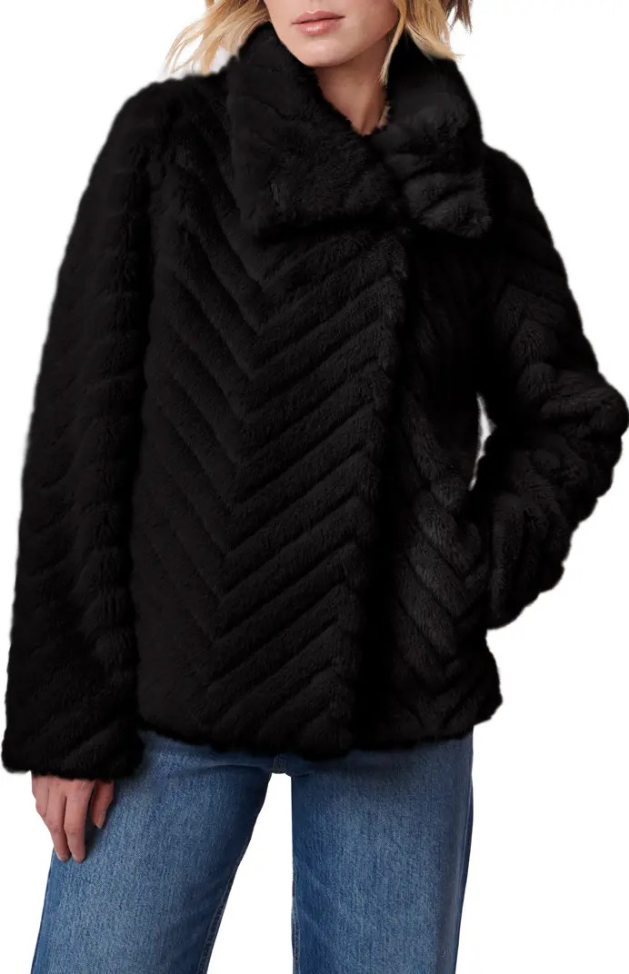 Bernardo Chevron Quilted Faux Fur Jacket | Nordstrom | Nordstrom