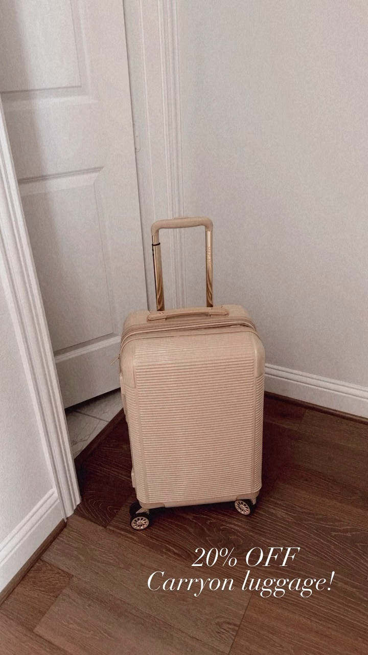 Chic carryon suitcase on sale for $79!
* 360 wheels
* expansion zipper
* lightweight w/ soft touch handles
* integrated shoe pockets
* durable exterior
* 20 year warranty


#LTKsalealert #LTKtravel #LTKunder100