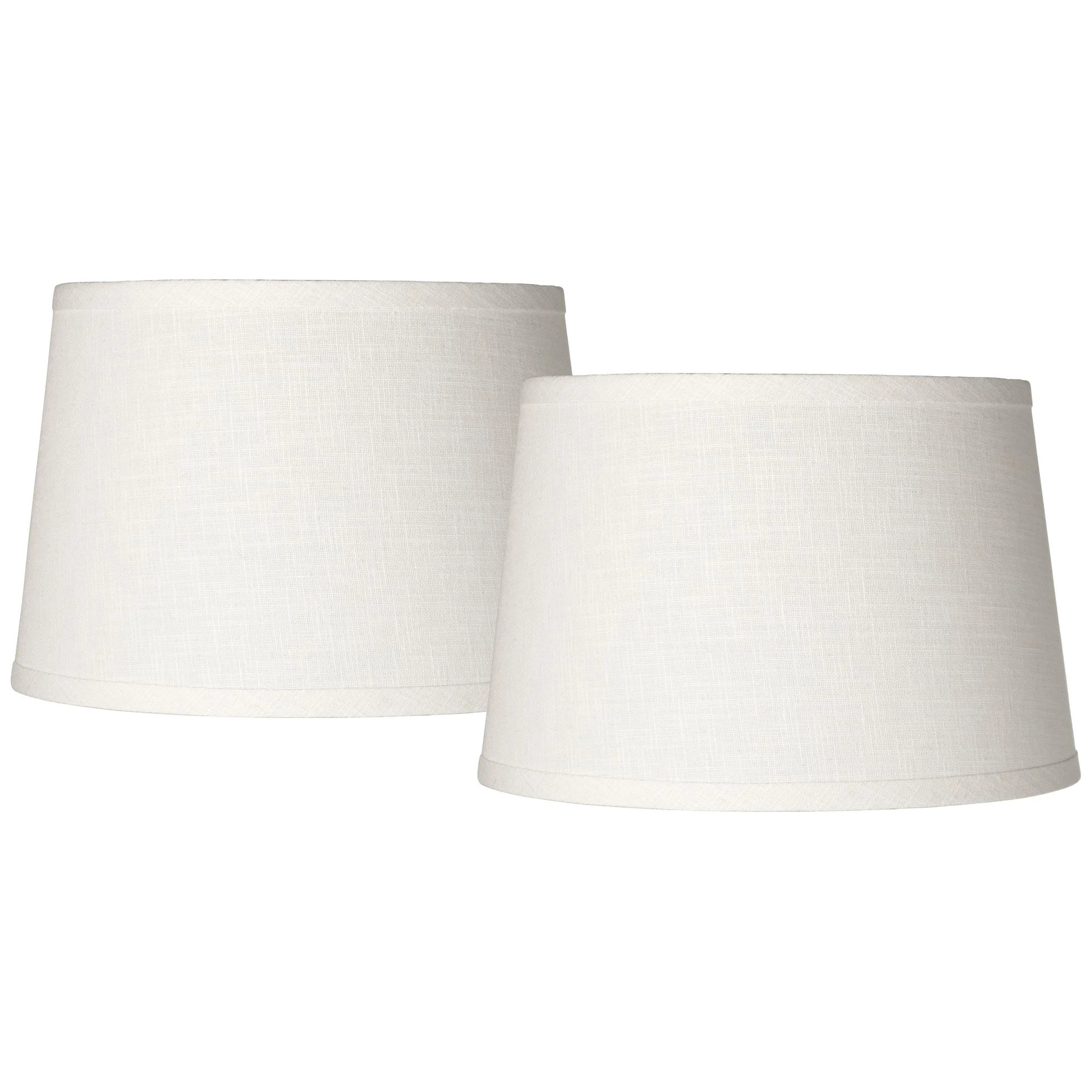 Brentwood White Drum Lamp Shades Set of 2 Modern Hardback 10x12x8 - Spider | Walmart (US)