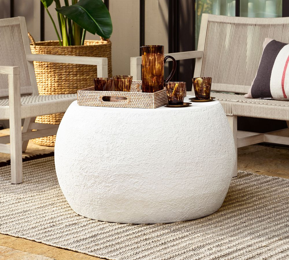 Deia Drum Outdoor Coffee Table | Pottery Barn (US)
