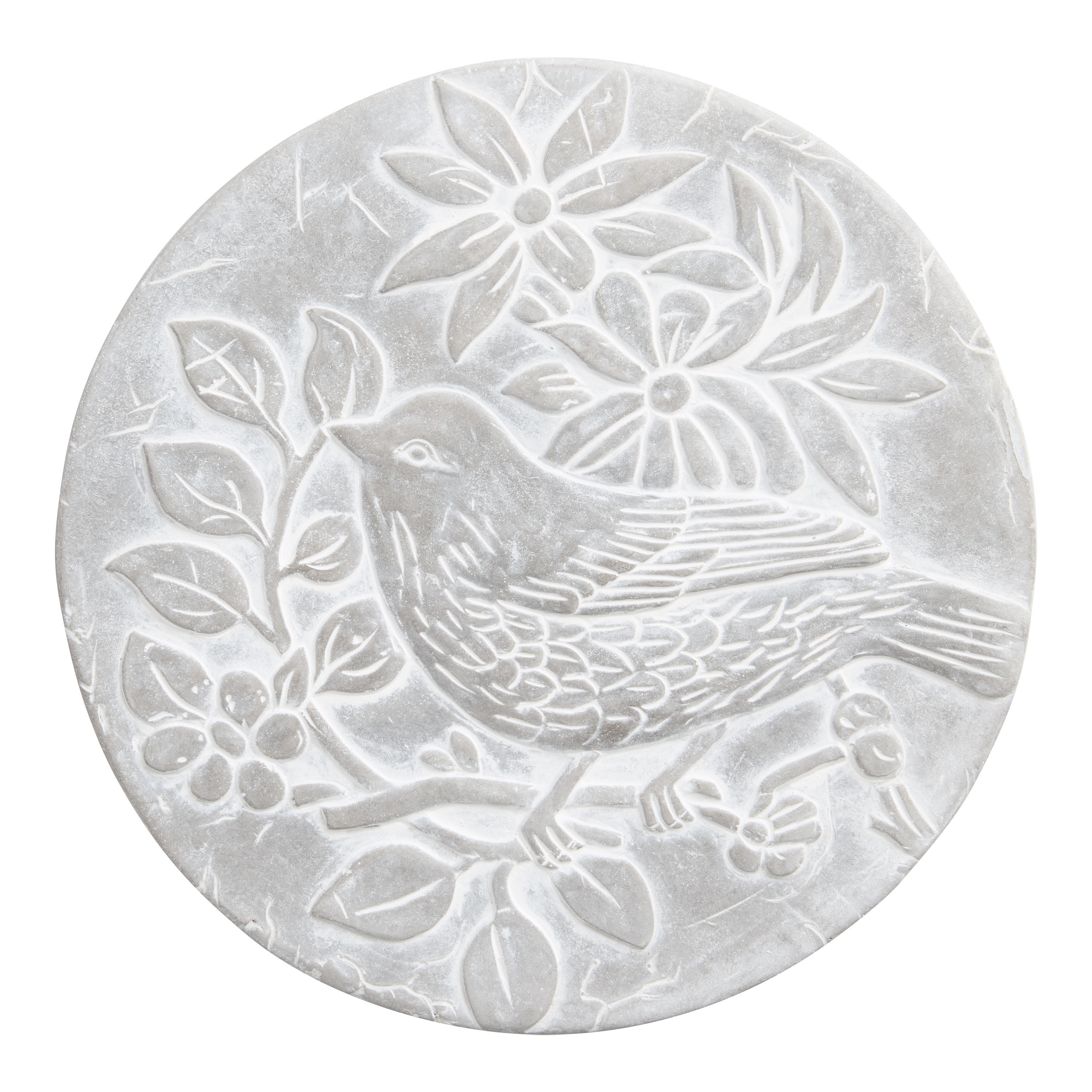 Embossed Cement Bird Stepping Stone Outdoor Decor | World Market