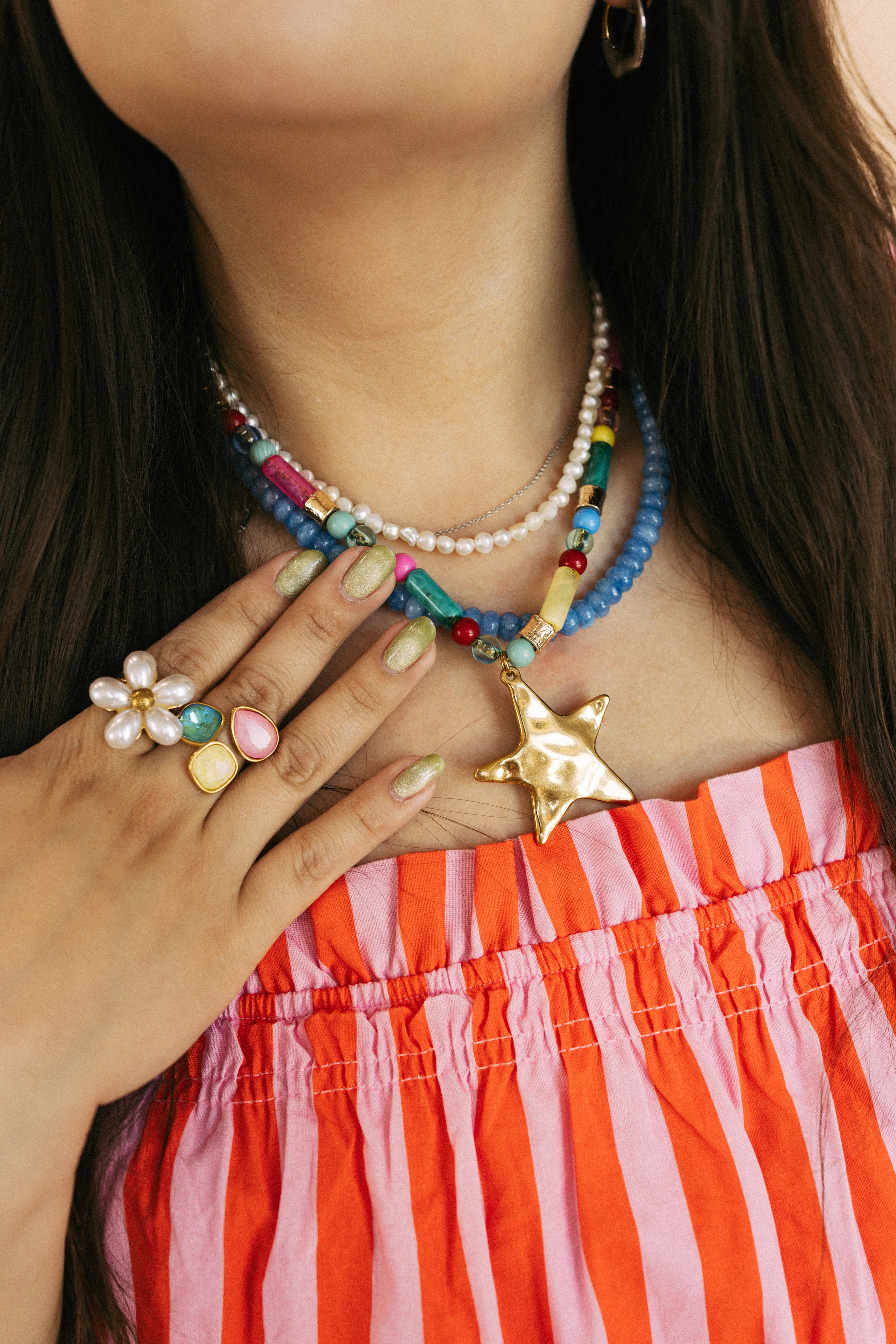 Stevie Bold Colorful Beaded One of a Kind Necklace - Beljoy Jewelry | BÉLJOY