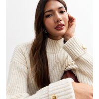 Women's Cream Metallic Thread Chunky Knit Jumper New Look | New Look (UK)
