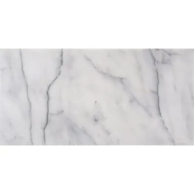 Satori Bianco Glacier 12-in x 24-in Polished Natural Stone Marble Tile (2-sq. ft/ Piece) | Lowe's