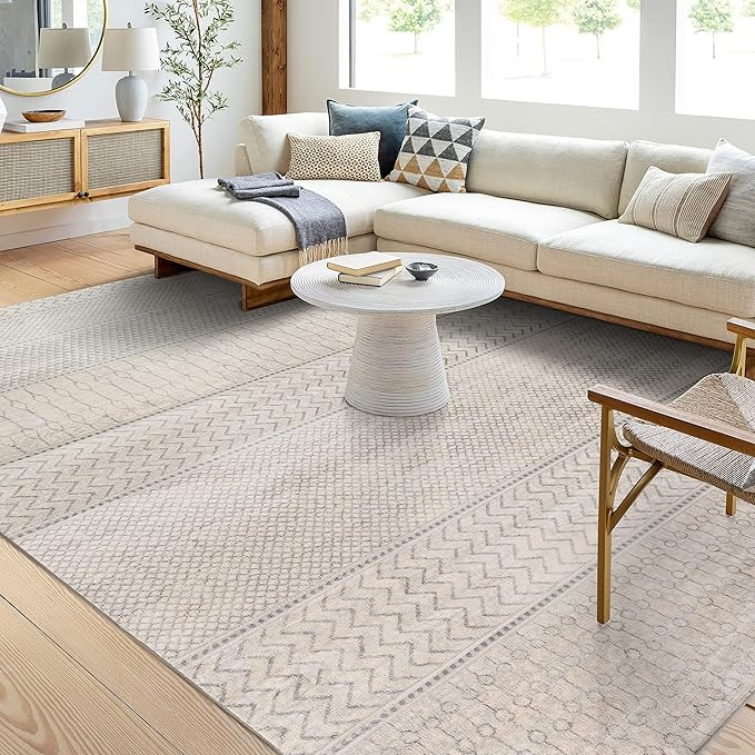 Artistic Weavers Hana Modern Moroccan Area Rug,5'3" x 7'3",Silver Grey | Amazon (US)