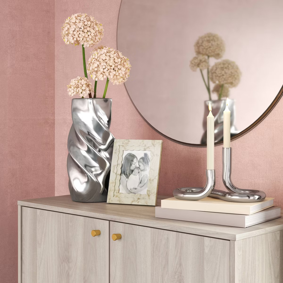 Silver Twisted Ceramic Vase - Threshold™ | Target