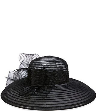 Collection 18 Crinoline Down Brim Dressy Derby Hat - Black | Dillard's