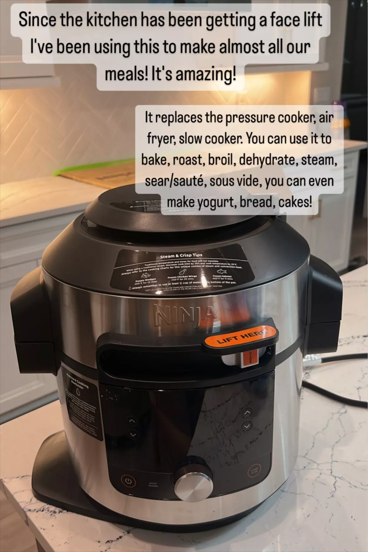  Ninja OL601 Foodi XL 8 Qt. Pressure Cooker Steam Fryer
