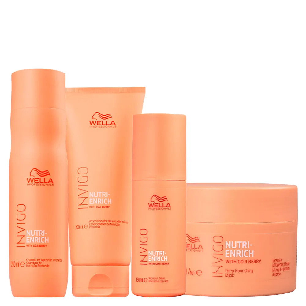 Kit Wella Professionals Invigo Nutri Enrich - Shampoo 250 ml + Condicionador 200 ml + Máscara 15... | Amobeleza (BR)