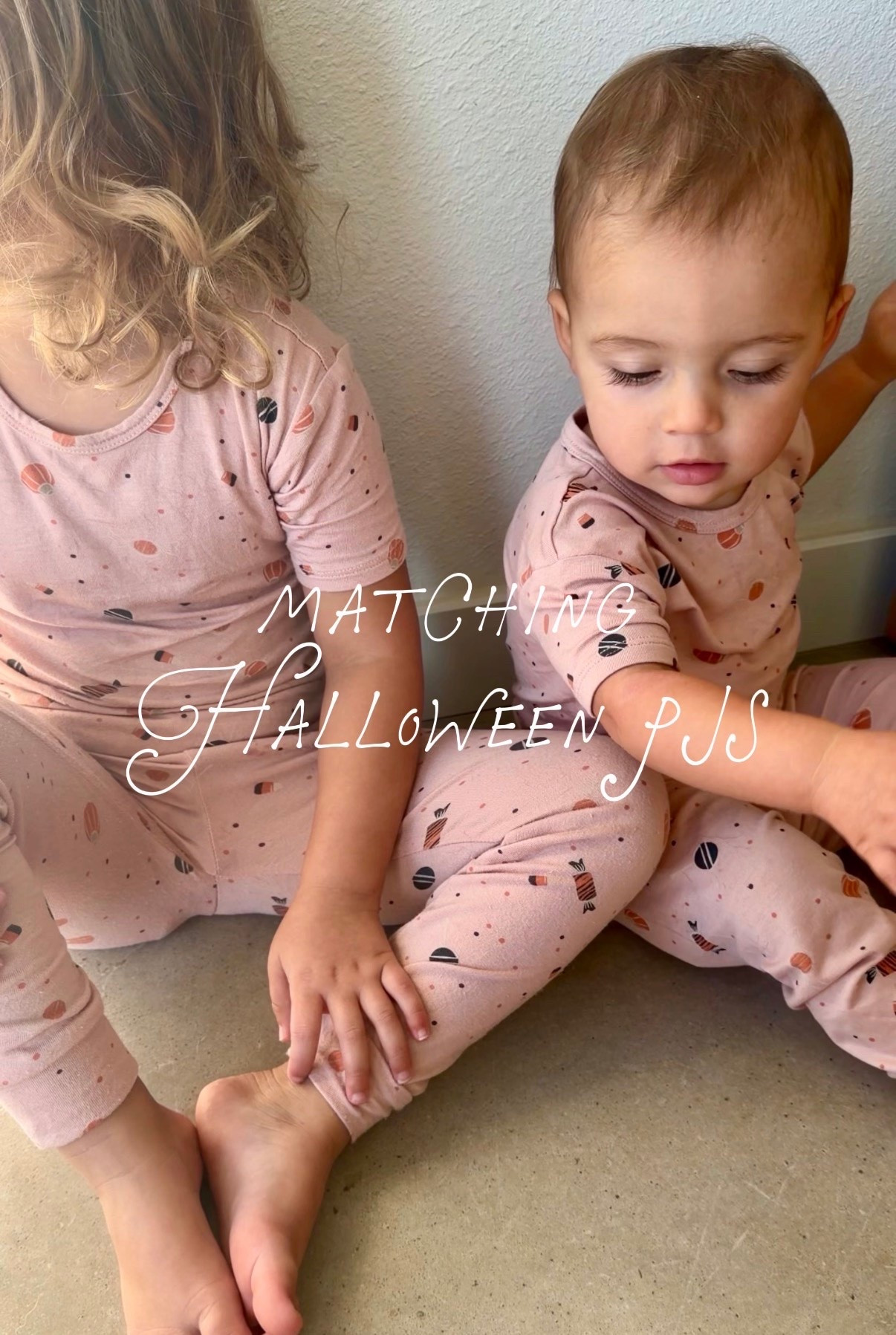 Matching baby and toddler Halloween pajamas! $12!