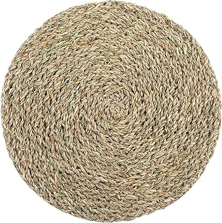 Table Mats Set Of 8, Round Seagrass Placemats, Rattan Chargers For Dinner Plates, Place Mats, Cha... | Amazon (US)