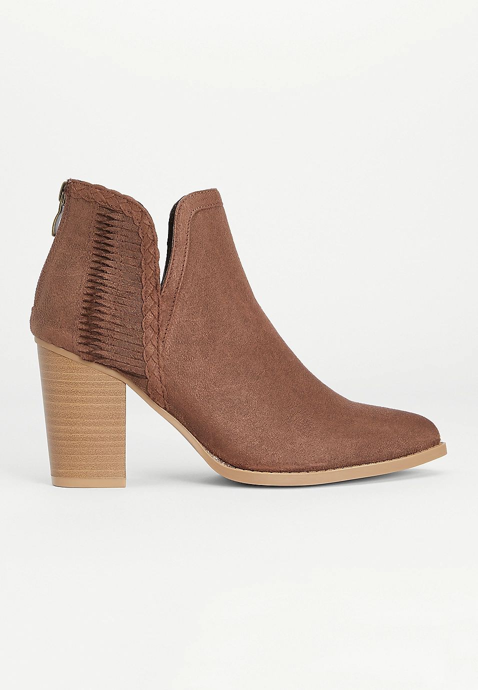 Belle Brown Whipstich Ankle Boot | Maurices
