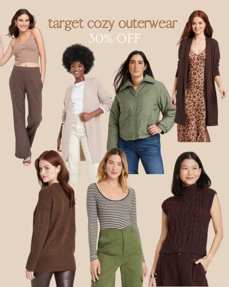30% off fall & winter outerwear with Target circle | cozy sweaters, ribbed sweater, quilted jacket, wide leg sweatpants, cardigan 

#LTKHolidaySale #LTKSeasonal #LTKGiftGuide