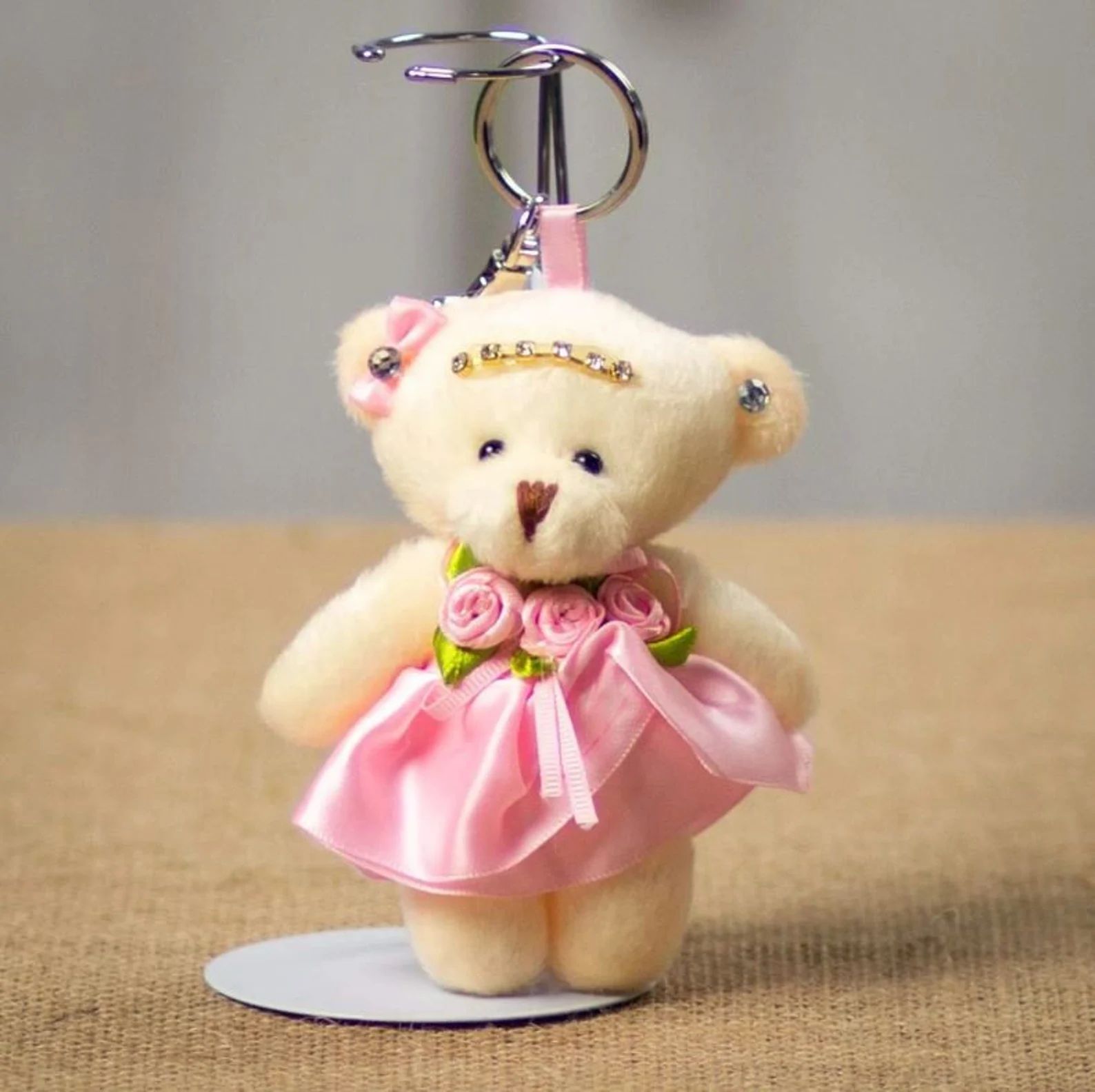 Teddy Bear Keychain Zipper Pull Rhinestone Bear Charm Animal | Etsy | Etsy (US)
