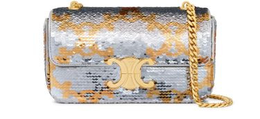 Chain shoulder bag triomphe in triomphe sequins - CELINE | 24S US