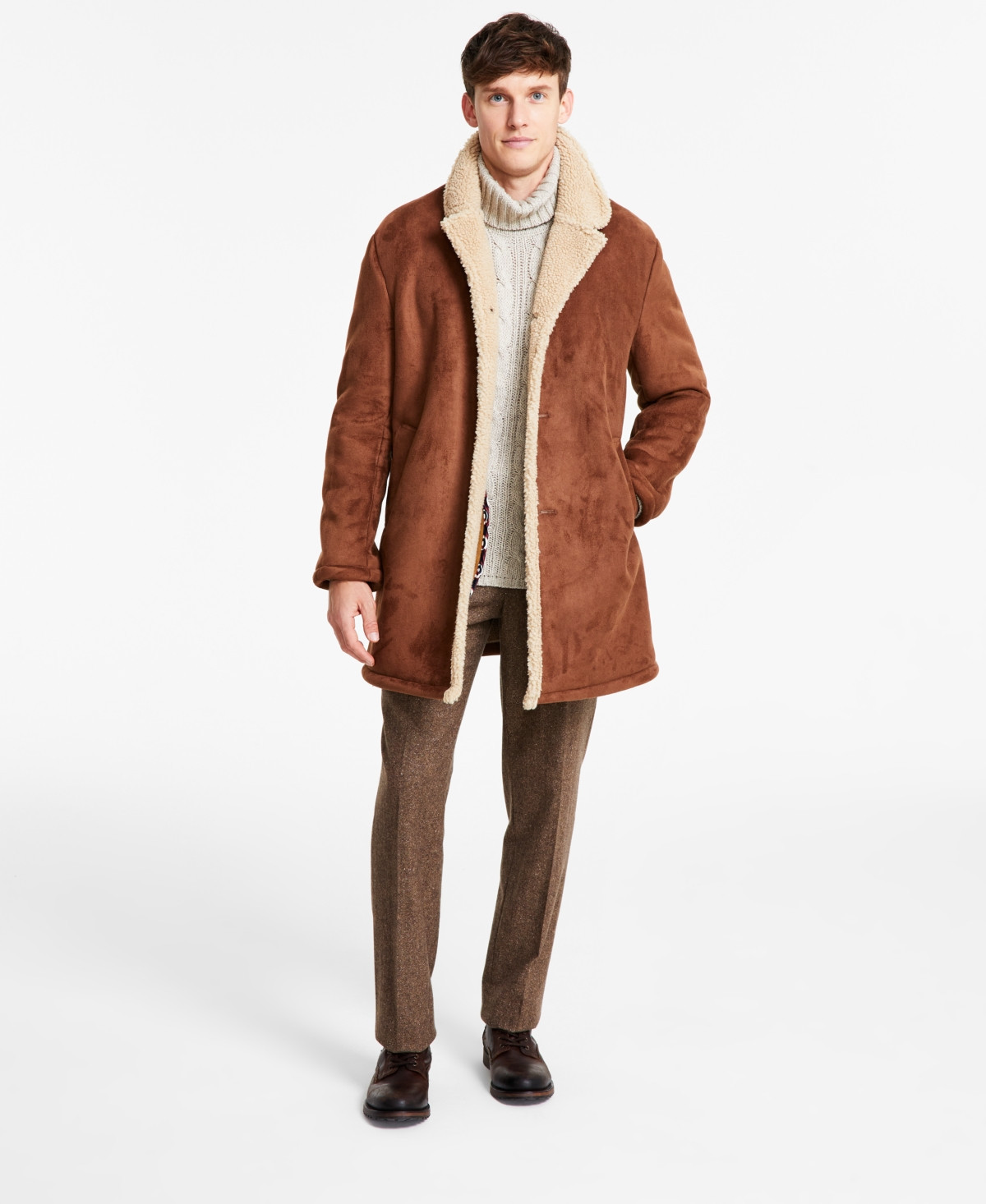 Ben Sherman Men's Faux-Shearling Coat | Macys (US)