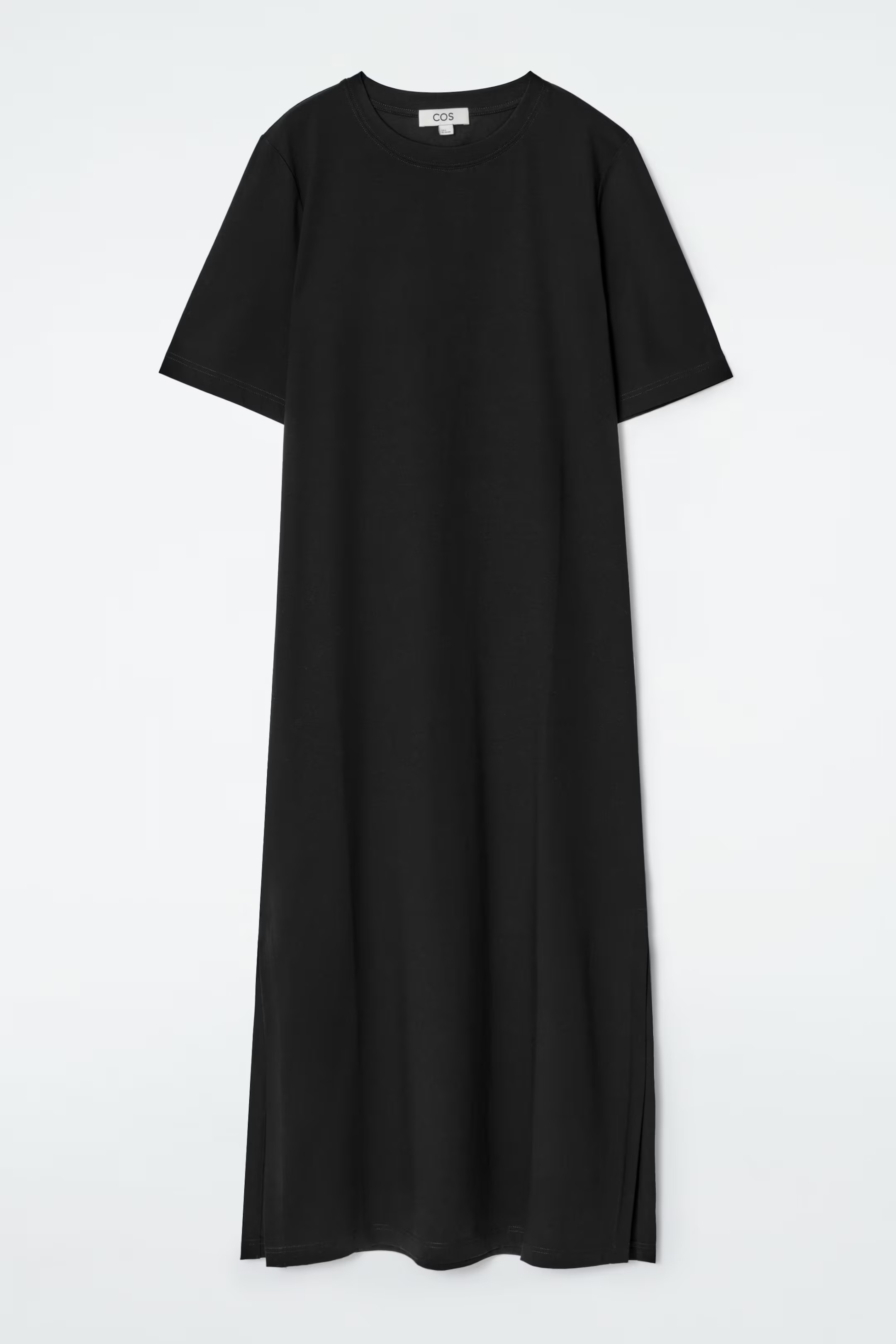 T-SHIRT-KLEID AUS BAUMWOLLE IN MIDILÄNGE - SCHWARZ | COS | COS (EU)