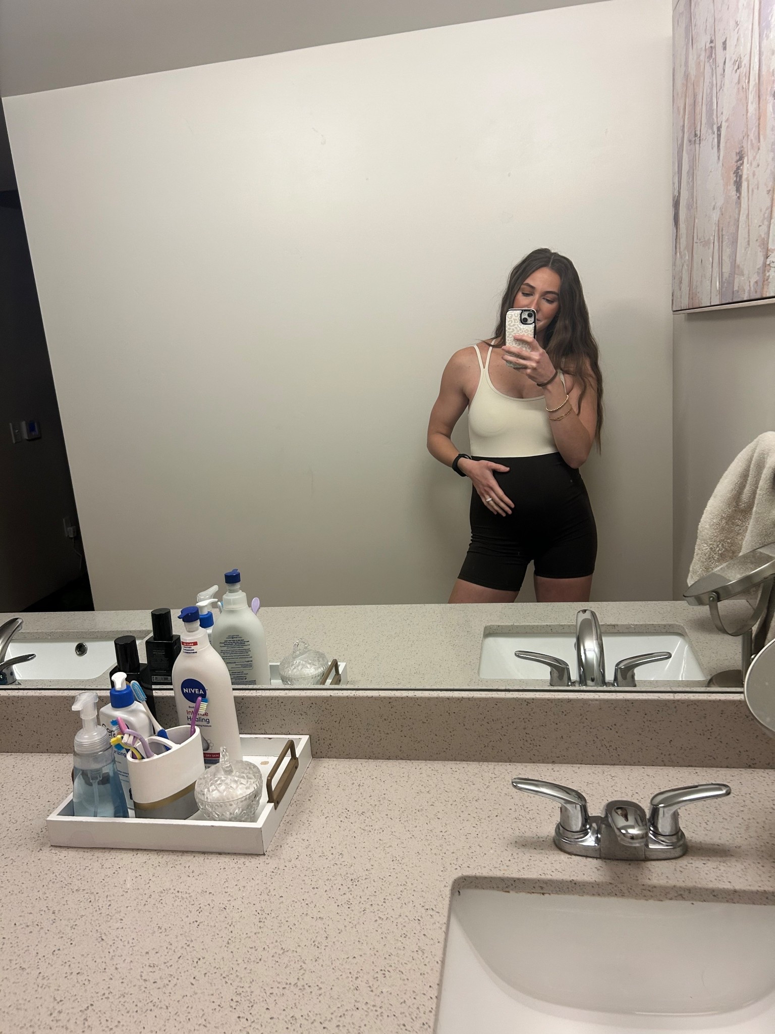 Been loving bodysuits this pregnancy! Wearing a small but would size up to medium third trimester. 

#LTKfitnessgoals #LTKmomlife #LTKActive