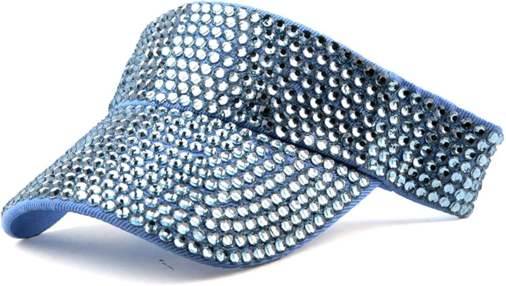 Shiny Rhinestones Sport Sun Visor Hats Adjustable Summer Cap for Women Men Golf Tennis Running Jo... | Amazon (US)