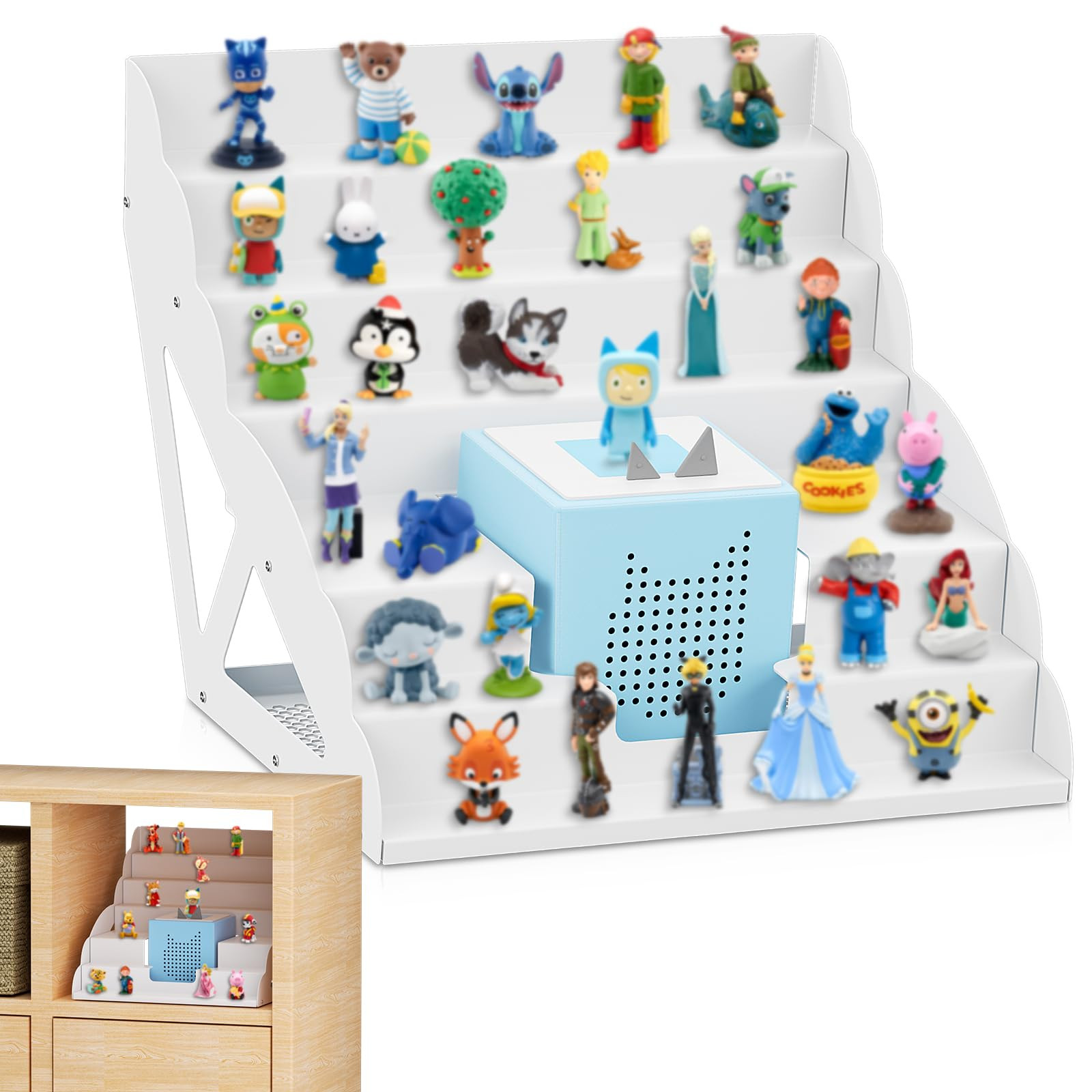 for Tonie Shelf Magnetic, Tonies Storage for Tonie Figures, 30-50 Characters and Toniebox for Gir... | Amazon (US)