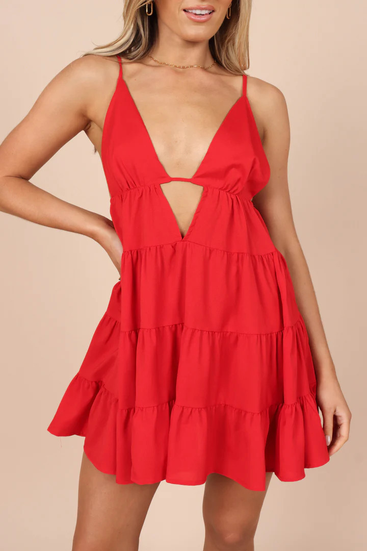 Indigo Mini Dress - Red | Petal & Pup (US)