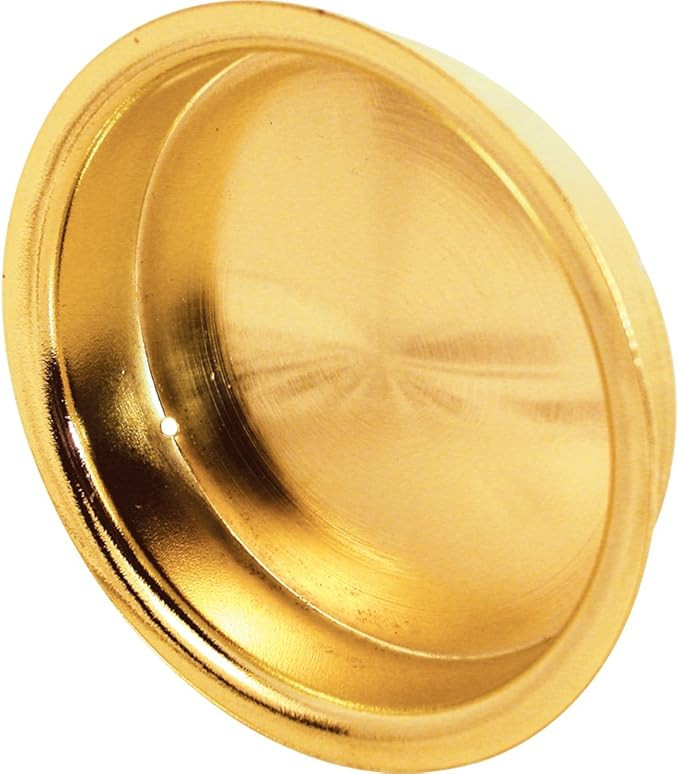 Prime-Line N 7137 2-1/8 inch Round Closet Door Pull with Flush, Solid Brass (2-pack) | Amazon (US)