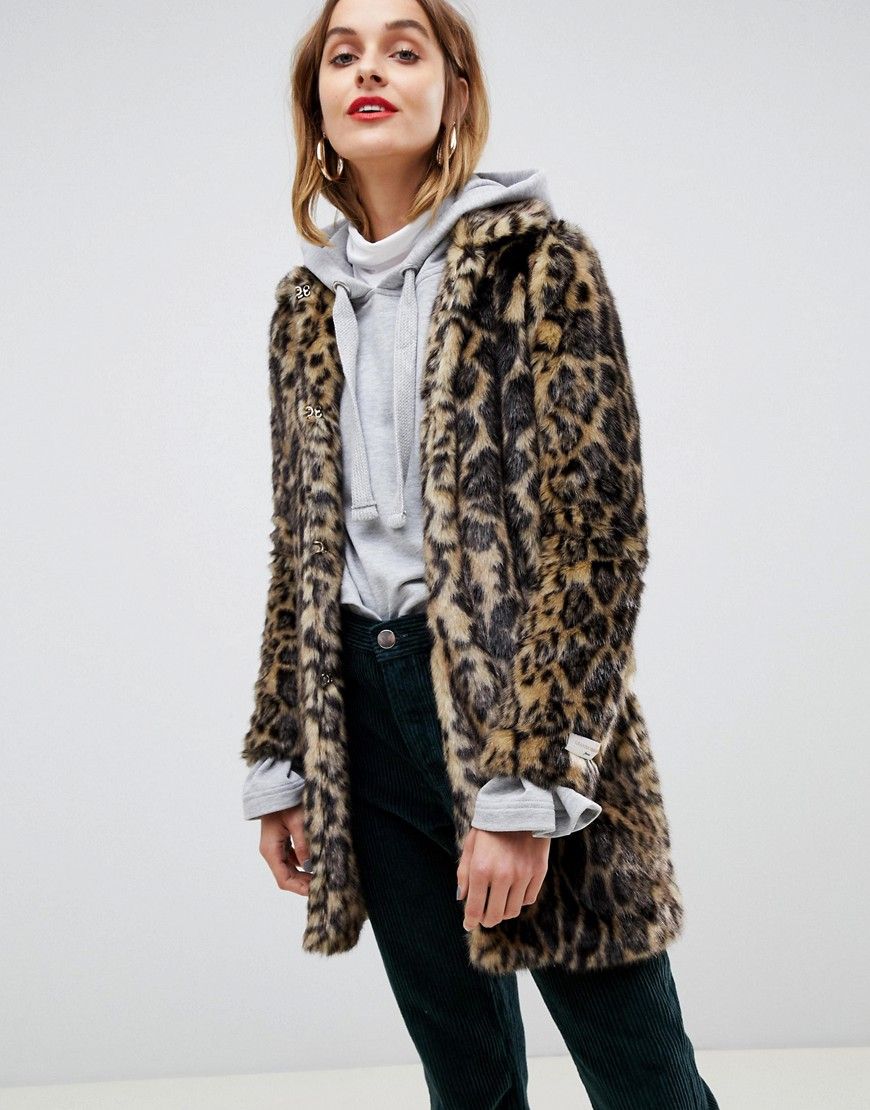Gianni Feraud leopard print faux fur coat | ASOS UK
