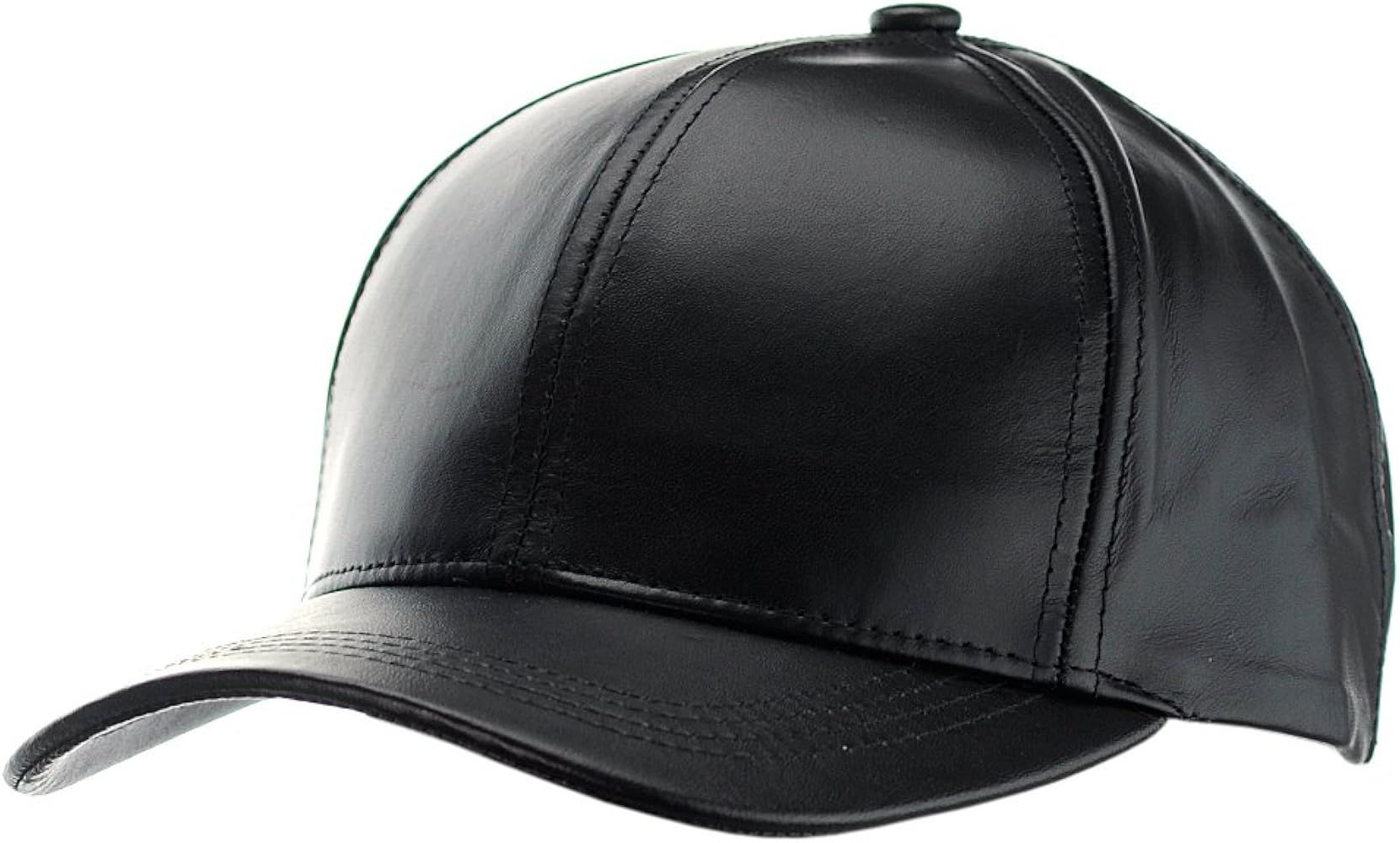 NYFASHION101 Unisex Adjustable Genuine Leather Baseball Cap Hat, Made in USA | Amazon (US)
