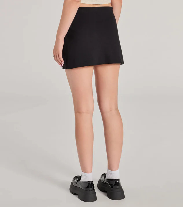 Admirable Style High-Rise Ponte Mini Skort | Windsor Stores
