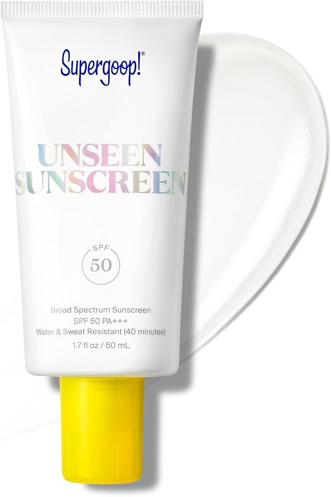Supergoop! Unseen Sunscreen - SPF 50 - Clear & Invisible Face Sunscreen + Broad Spectrum + Makeup... | Amazon (US)
