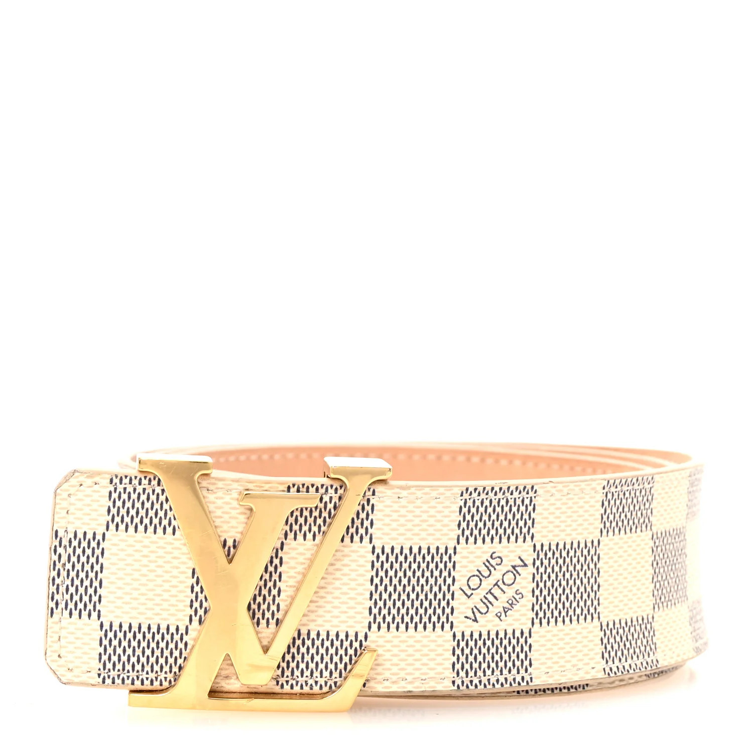 Damier Azur LV Initiales 95 38 Belt | FASHIONPHILE (US)