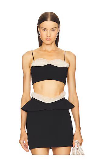 Ruffle &amp; Feather Balconette Bra Top | Revolve Clothing (Global)