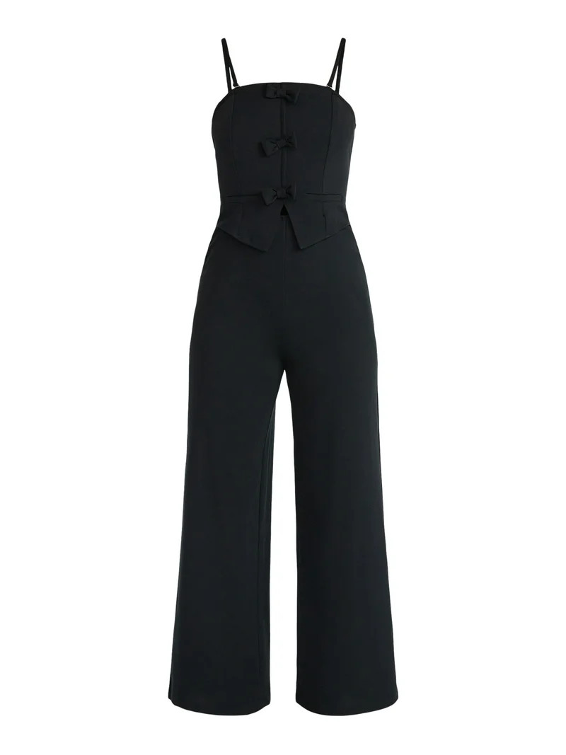Madden NYC Women's Bow Jumpsuit, Sizes XXS-XXL | Walmart (US)