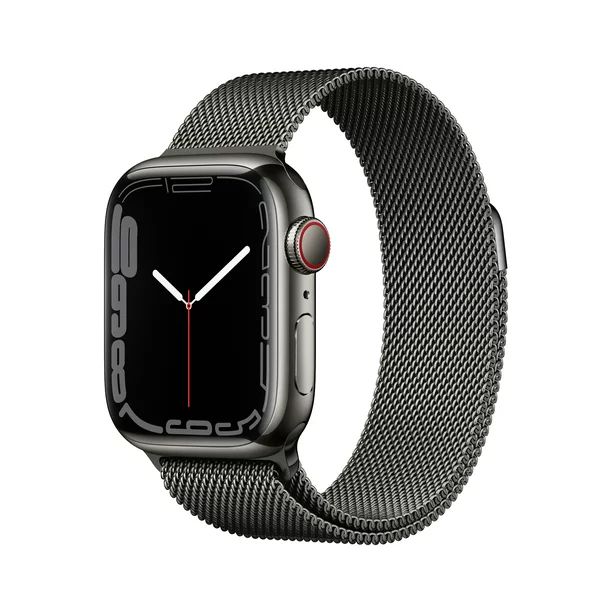 Apple Watch Series 7 GPS + Cellular, 41mm Graphite Stainless Steel Case with Graphite Milanese Lo... | Walmart (US)