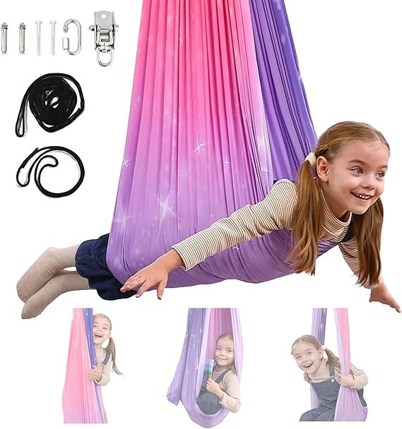 Sensory Swing Indoor Outdoor for Kids, Therapy Swing for Kids, Swing Hammock for Child & Adult wi... | Amazon (US)