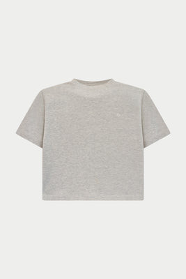 SHOULDER PAD T-SHIRT - GREY MARL | The Couture Club